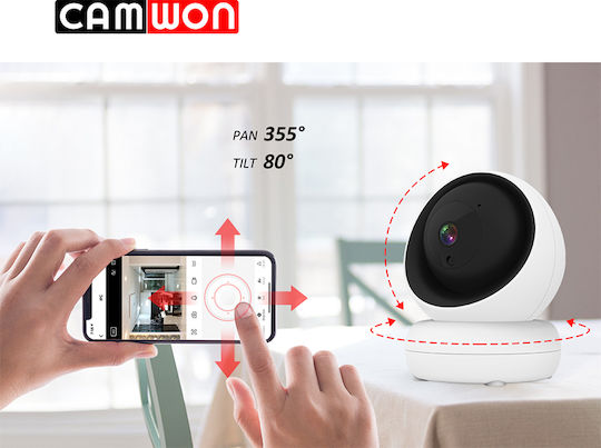 Camwon WIP-PT300J IP Κάμερα Παρακολούθησης Wi-Fi Full HD 1080p με Αμφίδρομη Επικοινωνία και Φακό 3.6mm