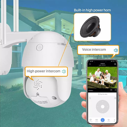 Camwon WIP-YI200D IP Surveillance Camera Wi-Fi Full HD 1080p Waterproof with Lens 4mm