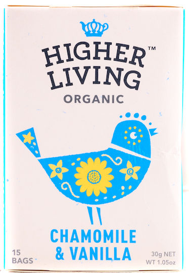 Higher Living Chamomile & Vanilla Лайка Органичен продукт 15 Чанти 450гр