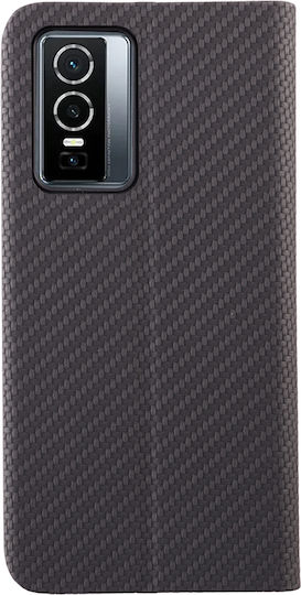 Idol 1991 Elite Anti-RFID Book Piele artificială Negru (Vivo Y76 5G)