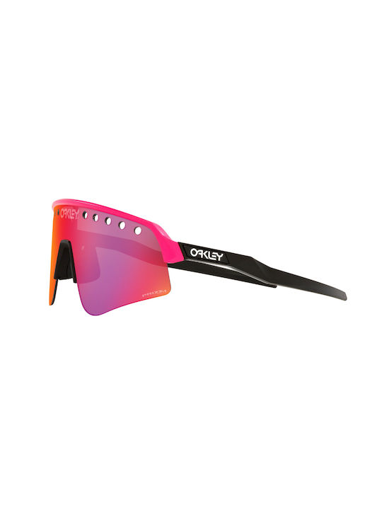 Oakley Sutro Lite Sweep Sunglasses with Pink Acetate Frame and Purple Lenses OO9465-07