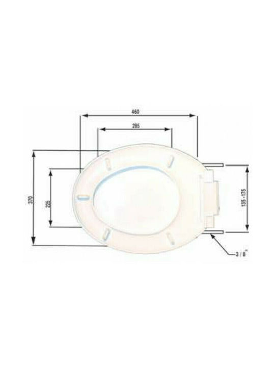 Lamaplast WC 2 Toilettenbrille Kunststoff 46x37cm Weiß