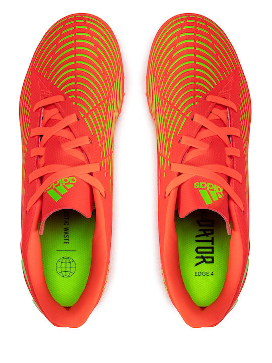 adidas Predator Edge.4 Ποδοσφαιρικά Παπούτσια με Σχάρα Solar Red / Solar Green / Core Black