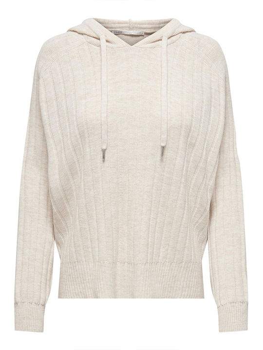 Tessa Women's Long Sleeve Sweater with Hood Pumice Stone