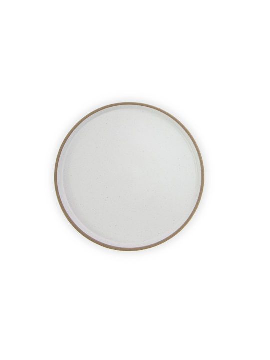 Viosarp No131257B2 Plate Desert Porcelain Beige with Diameter 20.8cm 1pcs