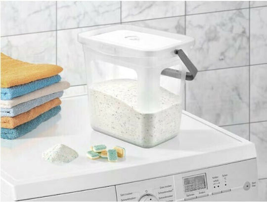 Viosarp Plastic Storage Box with Lid Transparent 24x19x24cm
