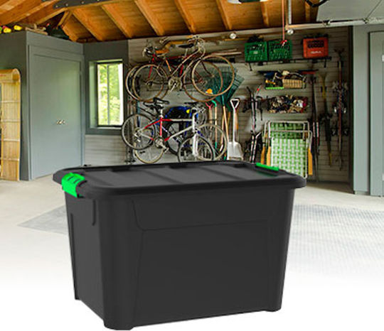 Viosarp New Gen Kunststoff Aufbewahrungsbox mit Deckel Schwarze 56.5x43x39cm