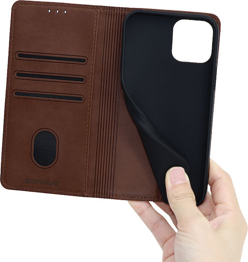 Sonique Vintage Book Synthetic Leather Brown (Huawei Nova 8i / Honor 50 Lite)