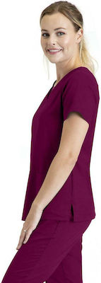 Barco BE001 Women's Medical Blouse Burgundy