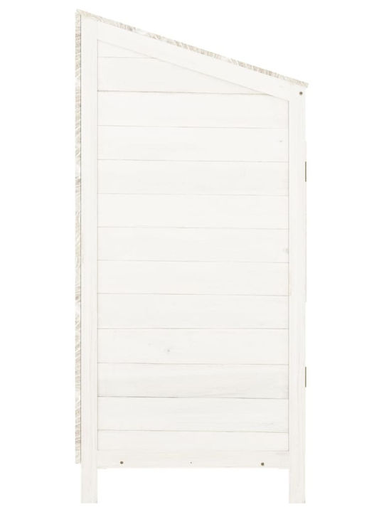 Wooden Garden Shed White 0.55x0.52x1.12m