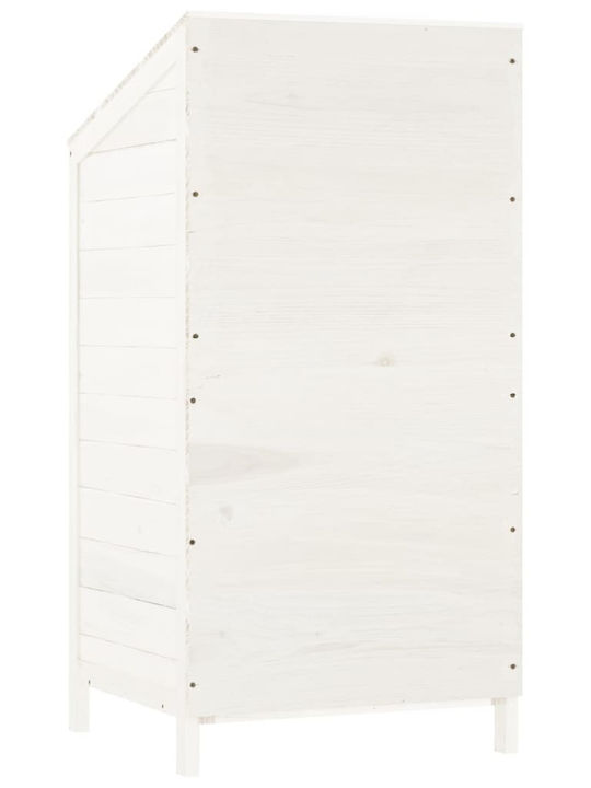 Wooden Garden Shed White 0.55x0.52x1.12m