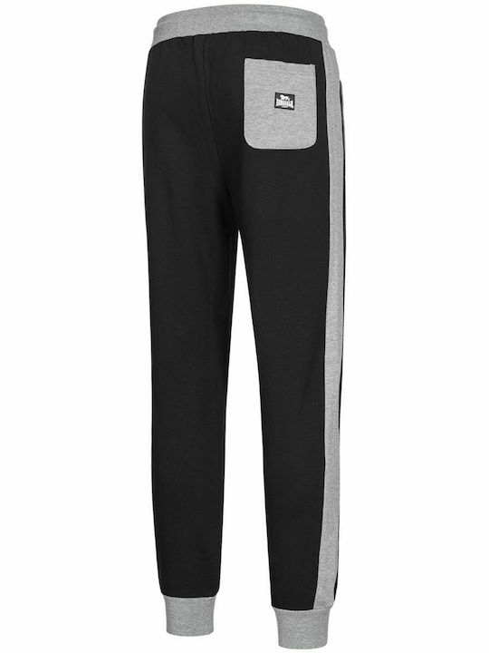 Lonsdale Men's Sweatpants with Rubber Grey/Black