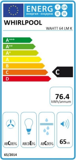 Whirlpool WAHTT 64 LM K Συρόμενος Απορροφητήρας 30cm Μαύρος