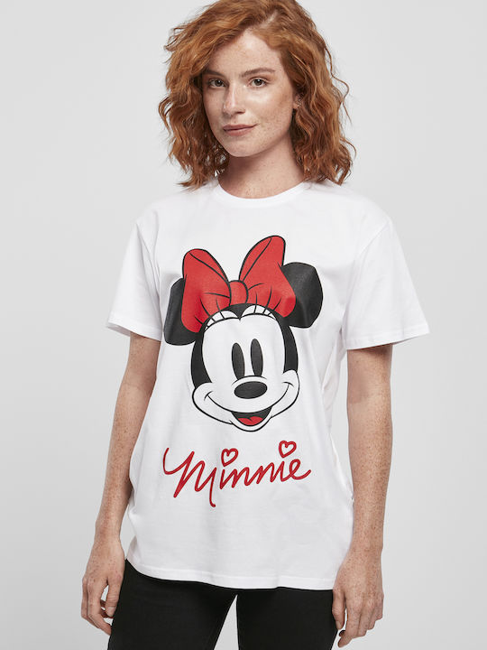 Merchcode Γυναικείο T-shirt Mickie Mouse σε Λευκό χρώμα