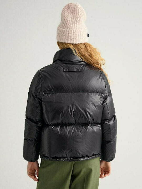 Gant Women's Short Puffer Jacket for Winter Black