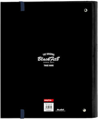 Blackfit8 Clipboard with 4 Rings for Paper A4 Black Urban 1pcs