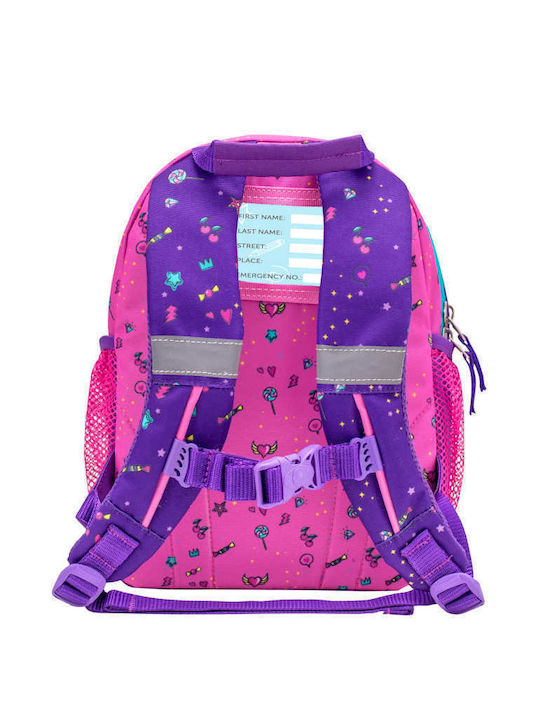 Belmil Little Unicorn Mini Kiddy School Bag Backpack Kindergarten Multicolour with Water Bottle Holder 6.5Liters