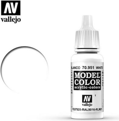 Acrylicos Vallejo Model Model Making Paint White 17ml 70.951