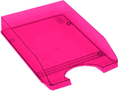 Metron Transparent Filing Tray Plastic Red 35x26x6.5cm