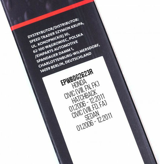 Einparts Vorderseite Satz Autoscheibenwischer 650mm/580mm für Honda Civic
