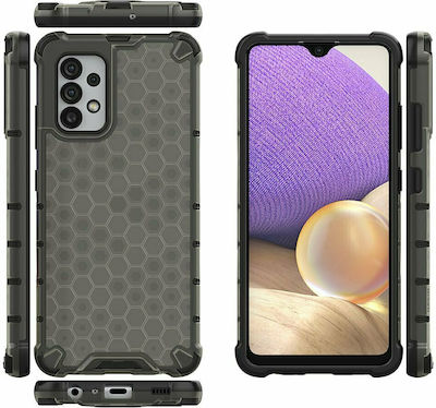 Hurtel Honeycomb Silicone Back Cover Black (Galaxy A13 5G)