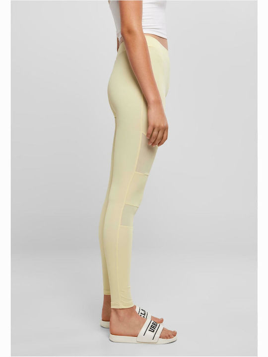 Instruire Colanti de femei Lung Colanti Talie inalta Soft Yellow