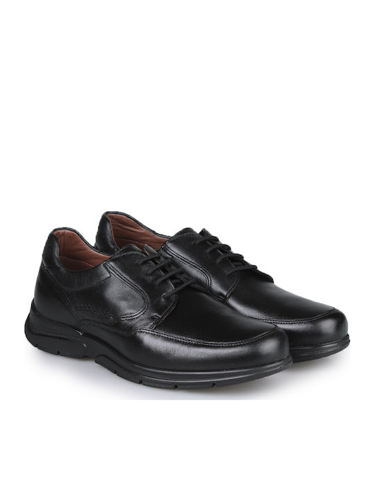 Leder Herren Freizeitschuhe Schwarz