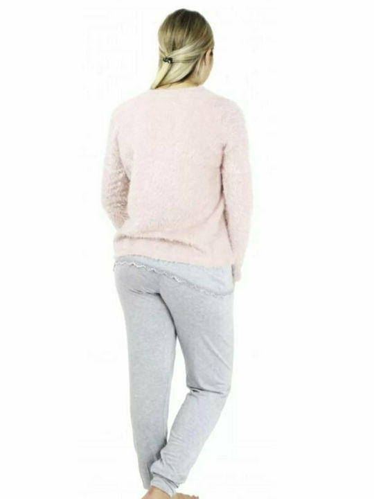 Lormar Winter Women's Pyjama Set Pink