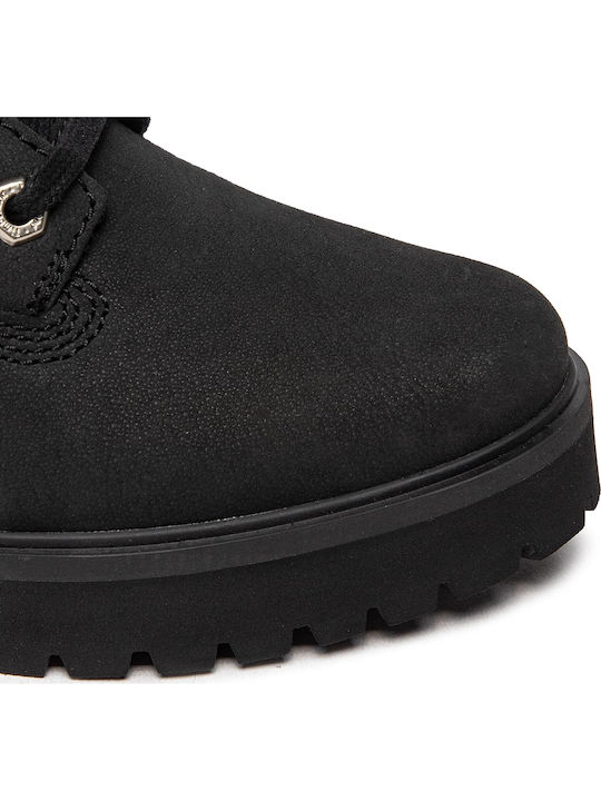 Carnaby Cool Leather Women's Ankle Boots with Medium Heel Black