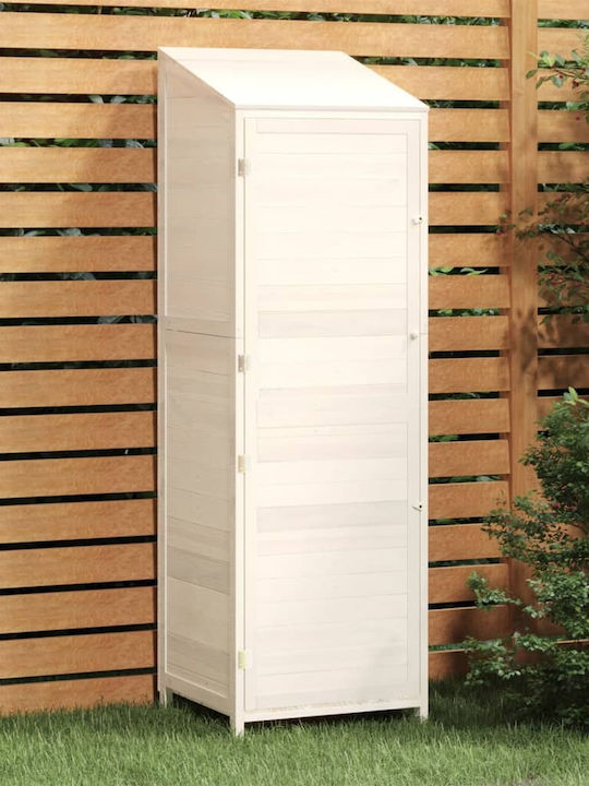 Wooden Garden Warehouse with Single-Leaf Door White L0.55xW0.52xH1.745cm