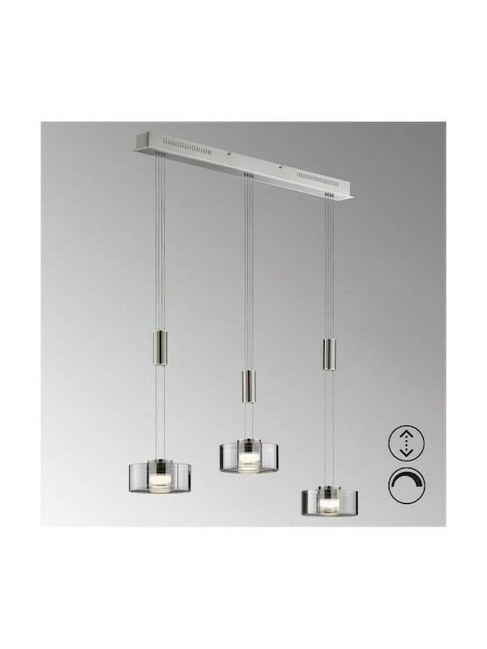 Fischer Honsel Lavin Pendant Light LED Rail Silver