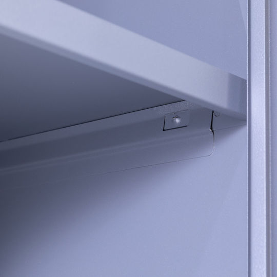 Steelen Metallic Locker with 6 Cabinets Anthracite Matte Without Legs 90x45x180cm