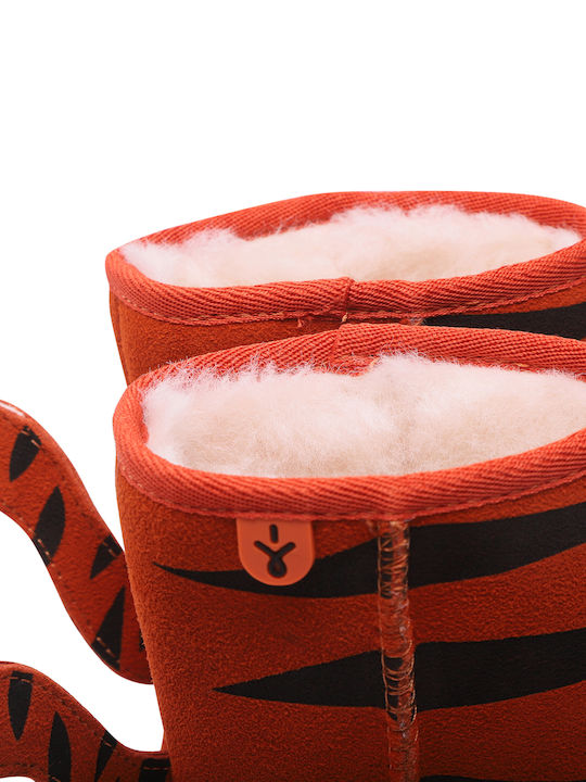 Tiger Suede Παιδικές Μπότες Χιονιού Πορτοκαλί