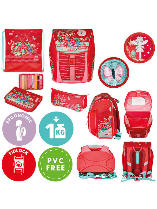 Herlitz Filolight Schulranzen Rucksack Grundschule, Grundschule in Rot Farbe 16Es