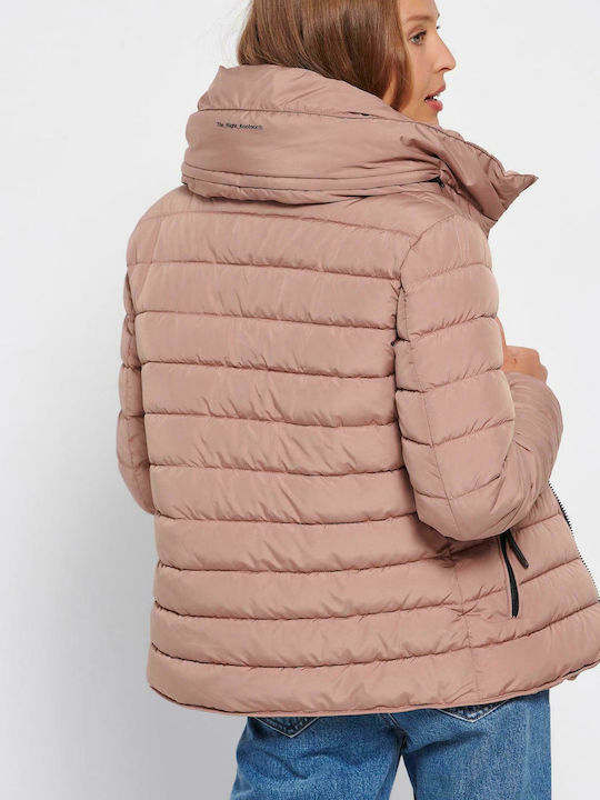 Funky Buddha Kurz Damen Puffer Jacke für Winter Mushroom