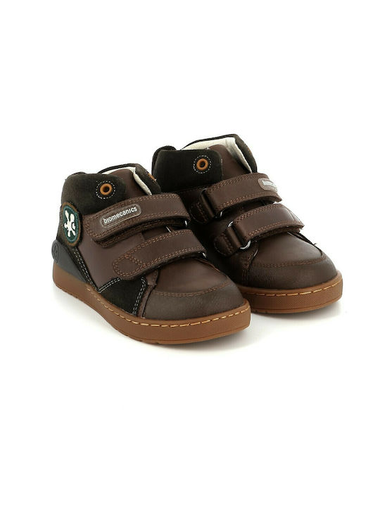 Biomecanics Kids Sneakers High with Scratch Brown