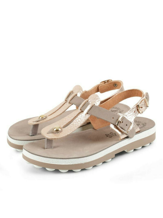 Marlena Women's Flat Sandals Rosegold Volcano