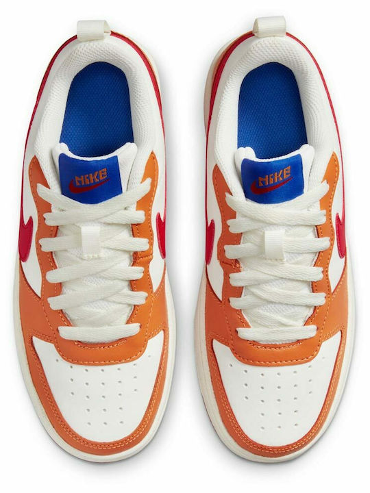 Court Borough Kids Sports Shoes Basketball with Laces Orange
