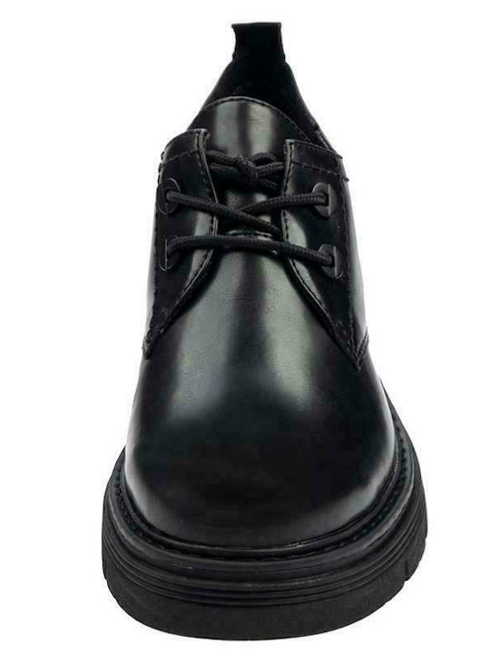 Piele Oxford-uri pentru femei în Negru Culore