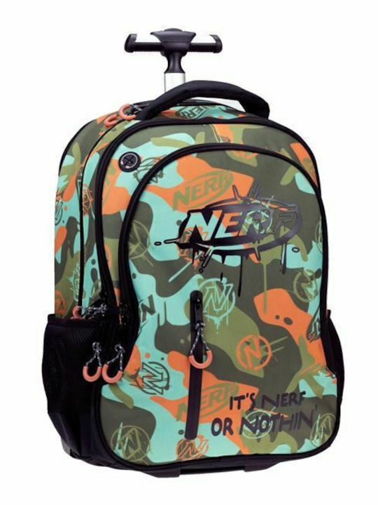 Gim Nerf School Bag Trolley Elementary, Elementary Camo with Water Bottle Holder