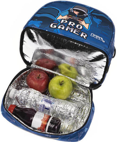 Polo Kid's Fun Football School Insulated Hand Lunch Bag 7lt Black Football 24 x 15 x 26cm