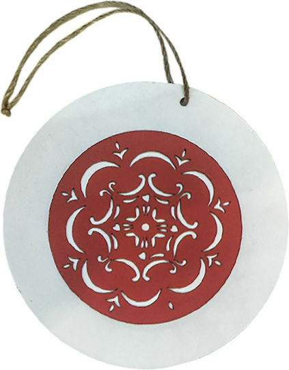 Hanging Ball Ornament Ornament Wooden Red