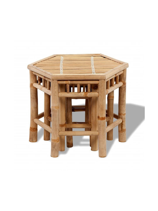 Ξύλινο Σκαμνάκι 3τμχ 50x43x40cm Ξύλινο Σκαμνάκι 3τμχ 50x43x40cm