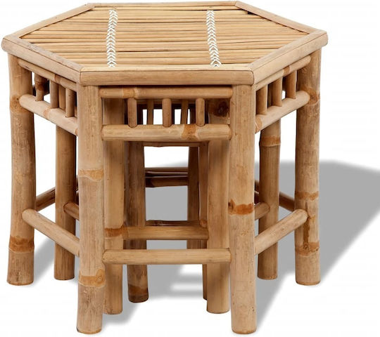 Ξύλινο Σκαμνάκι 3τμχ 50x43x40cm Ξύλινο Σκαμνάκι 3τμχ 50x43x40cm