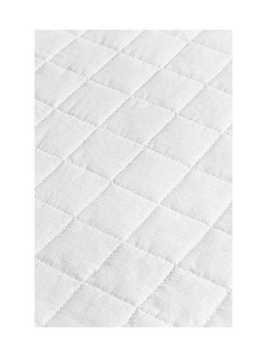 La Luna Luxurious Pillow Protector Set Quilted White 50x80cm.