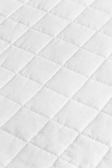 La Luna Luxurious Schutzkissenbezug-Set Gesteppt Weiß 50x80cm.