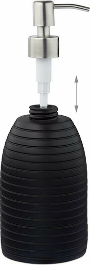 Relaxdays Dispenser Κεραμικό Μαύρο 300ml