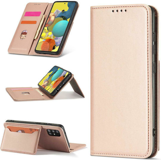 Hurtel Magnet Card Wallet Δερματίνης Ροζ (Galaxy A13 5G)