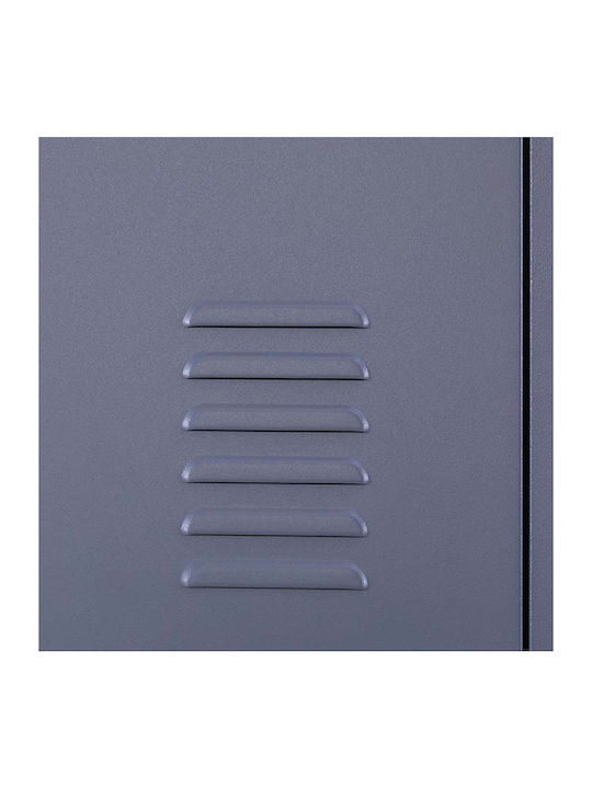 Spind Metallisch mit 15 Schränke Anthracite Checkmate 90x45x190cm