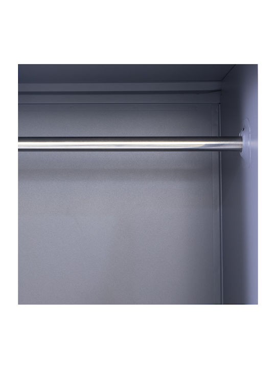 Dulap Metalic Galvanizat Cu Din Posibilitatea De Blocare Cu 3 Dulapuri Antracit Mat 90x45x195 Cm
